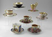 7 FINE AUSTRIAN PORCELAIN CUPS