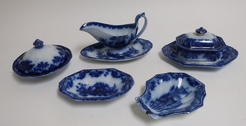 7 FLOW BLUE 'SCINDE' TRANSFERWARE