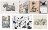 (7) Framed dog prints includin