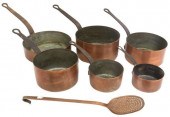 (7) FRENCH COPPER KITCHENWARE