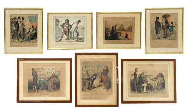 (7) FRENCH DAUMIER SATIRICAL