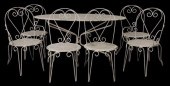 7) FRENCH PAINTED IRON PATIO G