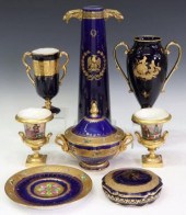 (7) FRENCH PORCELAIN VASES & B