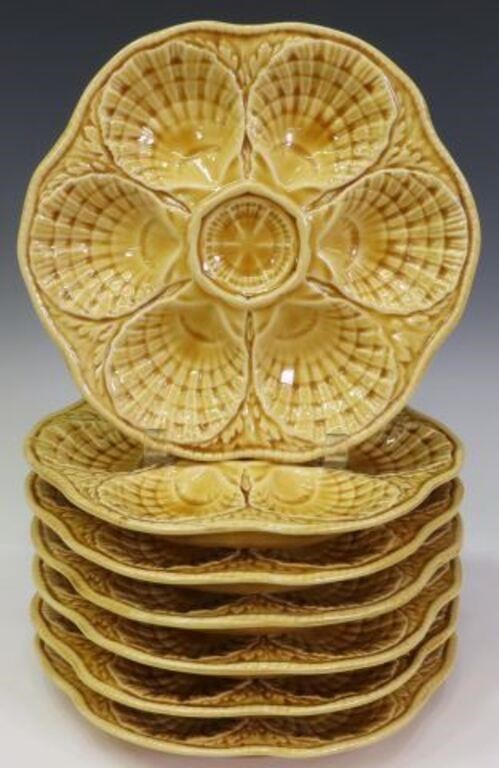 (7) FRENCH SARREGUEMINES FAIENCE