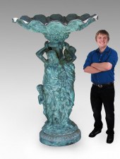 7 FT TALL BRONZE 3 GRACES FIGU