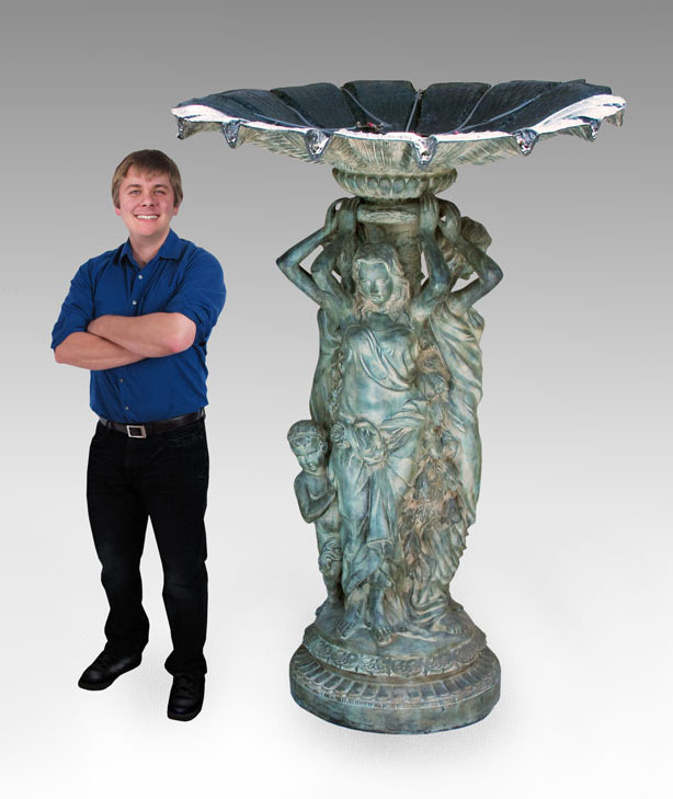 7 FT TALL LARGE BRONZE 3 GRACES