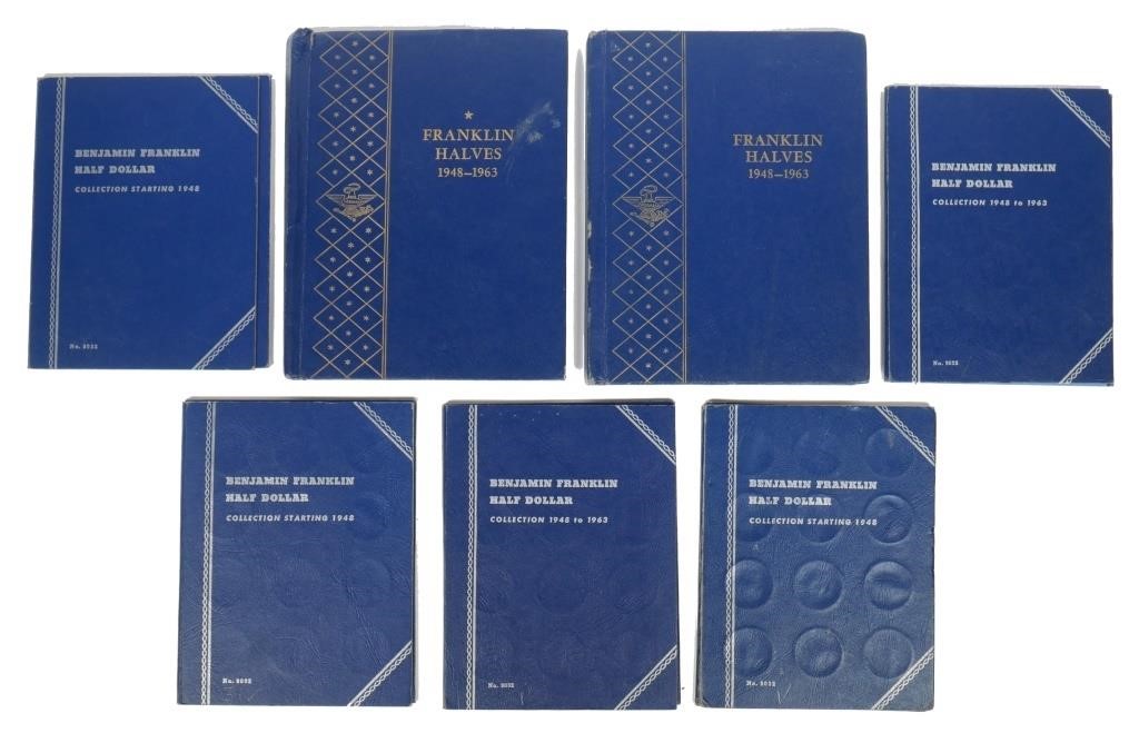 (7) FULL ALBUMS FRANKLIN SILVER 50C