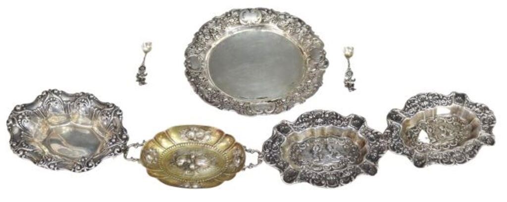 (7) GERMAN 800 SILVER TABLEWARE,