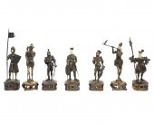 7 GERMAN STERLING SILVER KNIGH