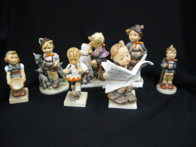 7 Hummel Figurines crown mark