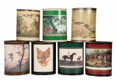 (7) Hunt theme steel wastebask