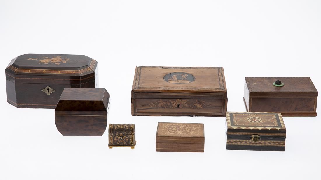 7 INLAID WOOD AND METAL