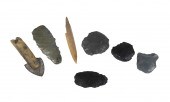 (7) INUIT ARROWHEADS & SPEAR T