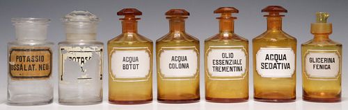 (7) ITALIAN COLORED GLASS