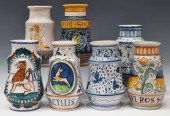 (7) ITALIAN TIN-GLAZED MAJOLIC