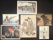 7 JAPANESE WOODBLOCK PRINTS, L