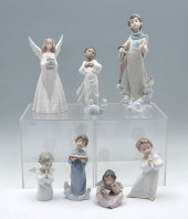 7 LLADRO ANGELS: 1) Little Ang