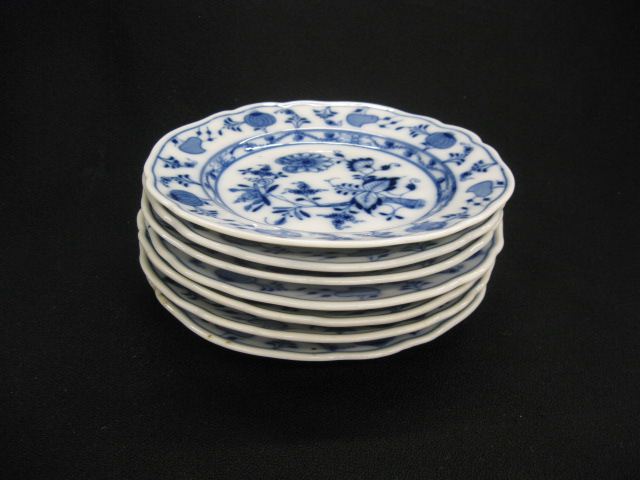 7 Meissen Blue Onion Porcelain