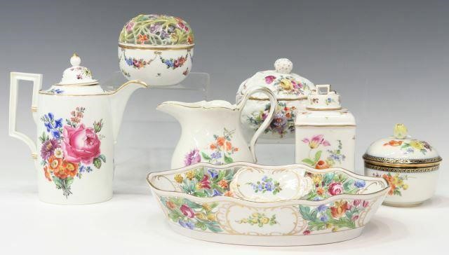 (7) MEISSEN & DRESDEN PORCELAIN