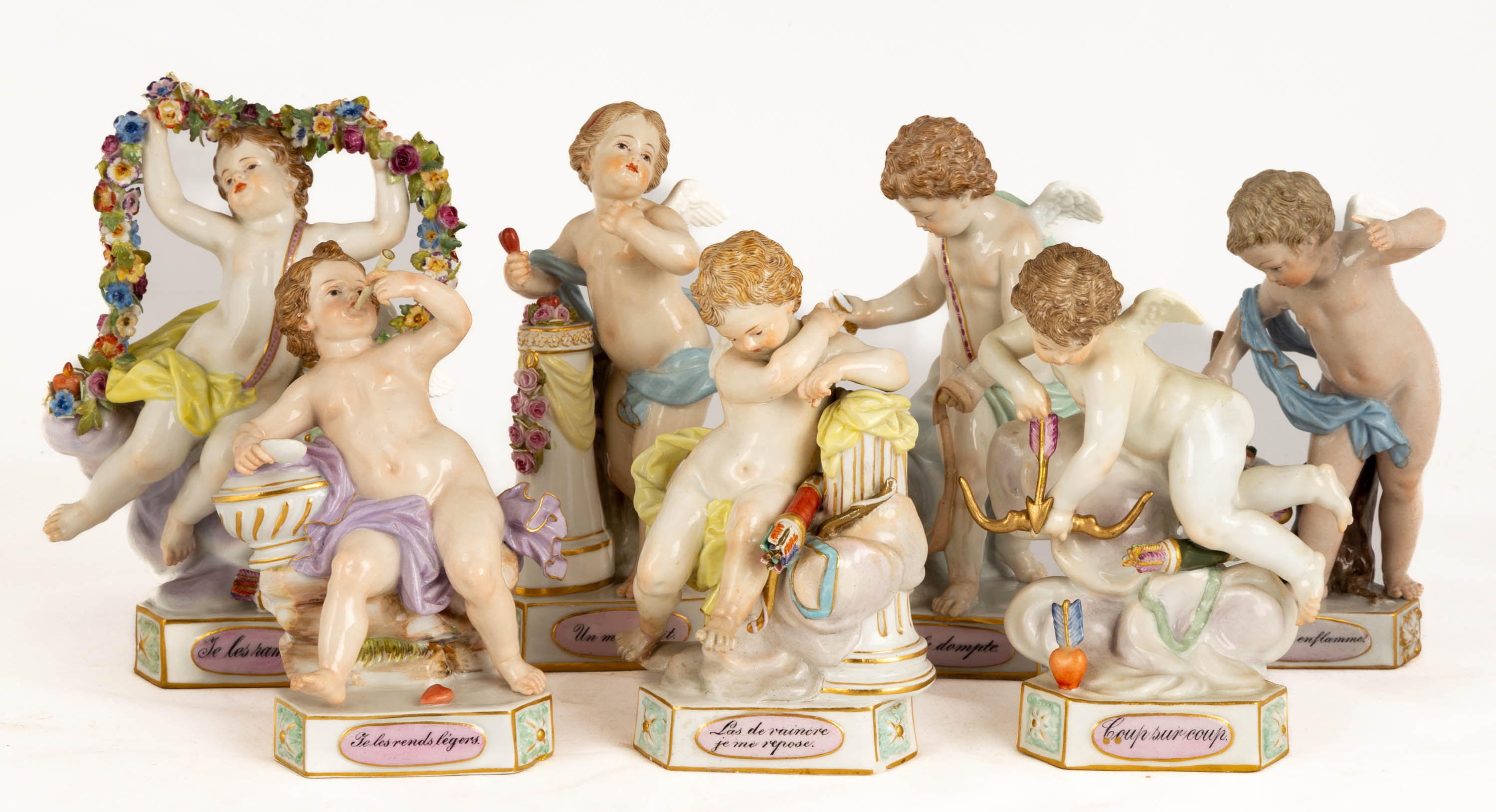 (7) MEISSEN PORCELAIN DEVISEKINDERS