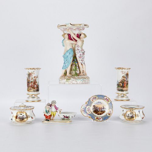 7 MEISSEN PORCELAIN VESSELSMeissen,
