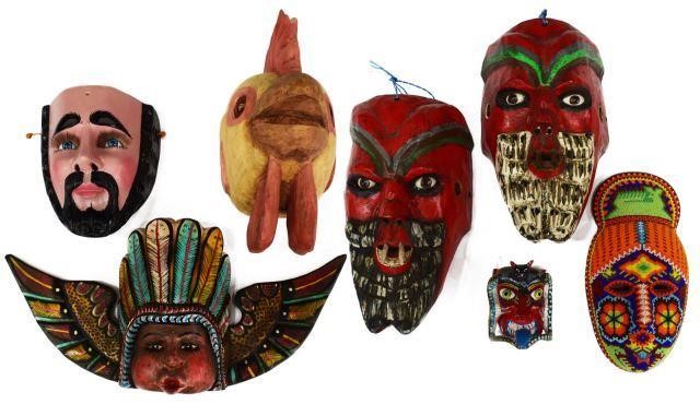 (7) MEXICAN MASKS, PARACHICO,