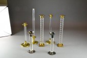 (7) Mid Century Crystal Lucite