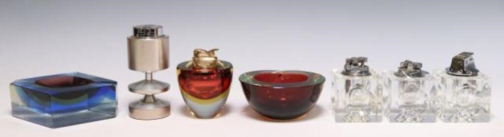 (7) MID-CENTURY TABLE LIGHTERS &