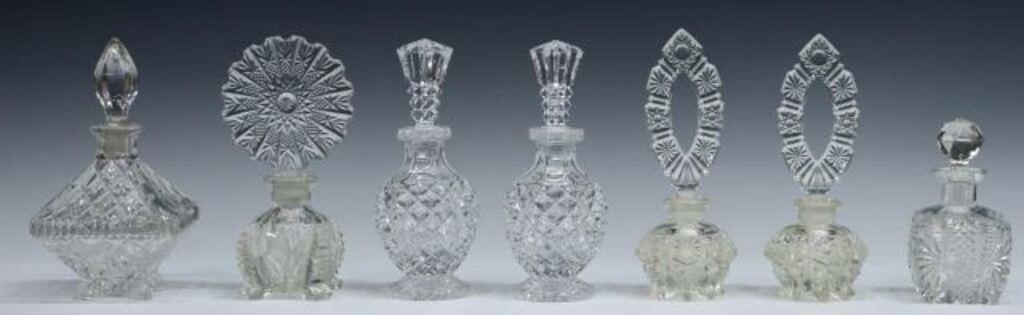 (7) MOLDED GLASS PERFUME SCENT