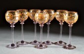 (7) Moser Enameled Wine StemsT