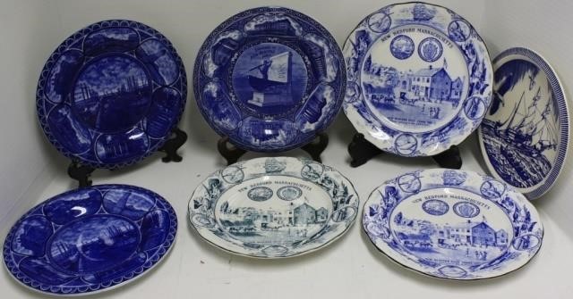 7 NEW BEDFORD TRANSFERWARE SOUVENIR