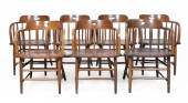 (7) Oak barrelback tavern armc