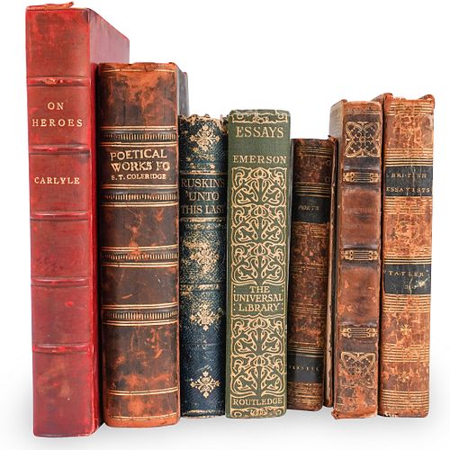 (7 PC) ANTIQUE BOOK