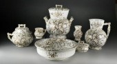 (7) Pc. Brown Transferware Vic