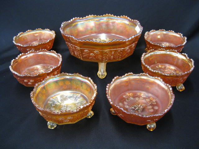 7 pc. Carnival Glass Berry Set