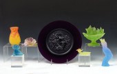 7 PC. DAUM PATE DE VERRE & CAM