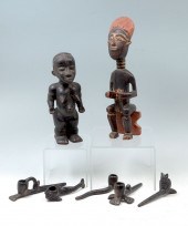 7 PC. FIGURAL PIPE & AFRICAN A