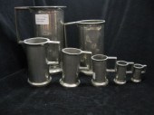 7 pc. French Pewter Measuring
