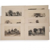 (7 PC) JAMES FAGAN ETCHINGS OF