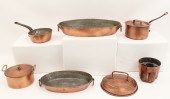 7 PC LOT OF FRENCH COPPER 7 PI