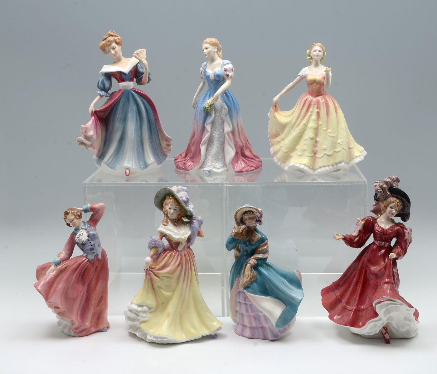 7 PC LOT OF ROYAL DOULTON LADIES: