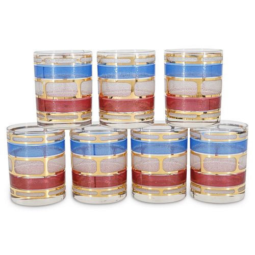 (7 PC) MID CENTURY CERA GLASS