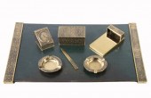 (7 PC) TIFFANY BRONZE DESK SET