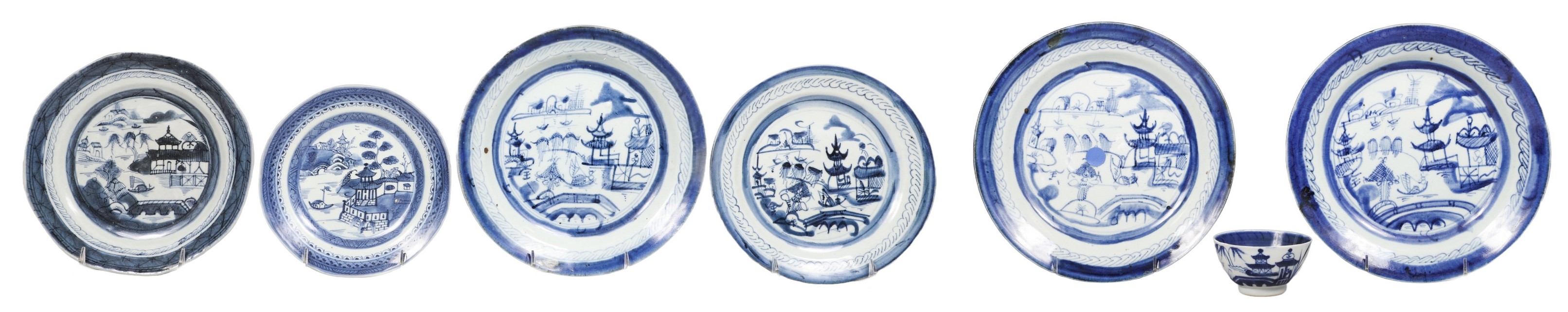 (7) Pcs Chinese Canton porcelain,