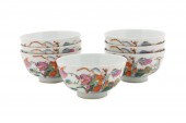 7 PCS CHINESE FAMILLE ROSE BOW