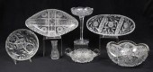 (7) Pcs cut glass, including c