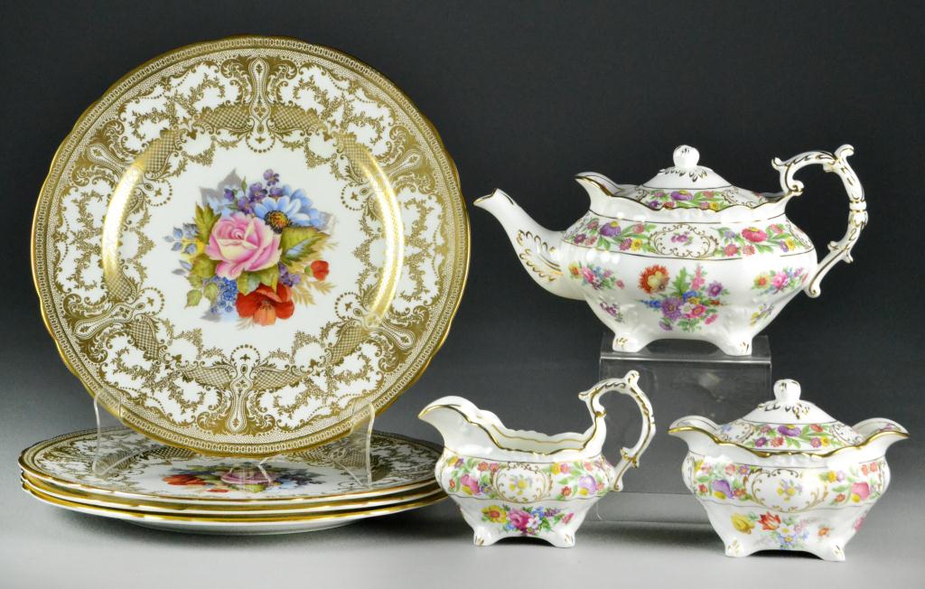 (7) Pcs. Dresden Teaset & Aynsley