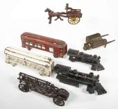 (7 PCS) EARLY CAST IRON VEHICL