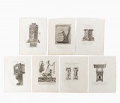 7 PCS GIOVANNI PIRANESI DECORA