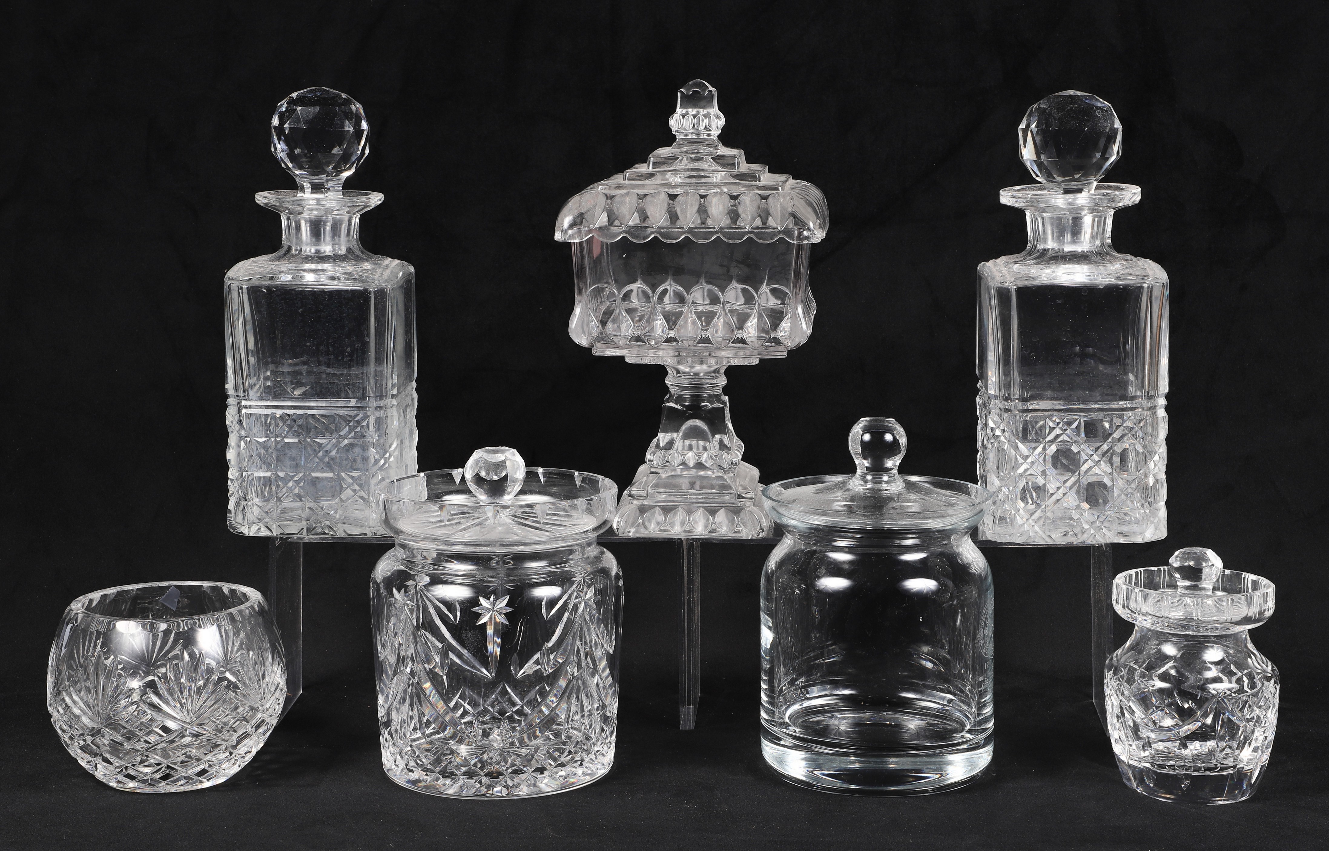 (7) Pcs glassware, c/o cut glass